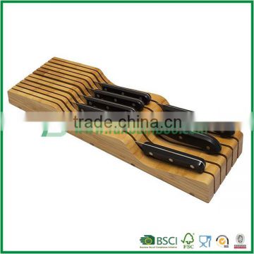 Kitchen Wooden Bamboo Knife Block Set