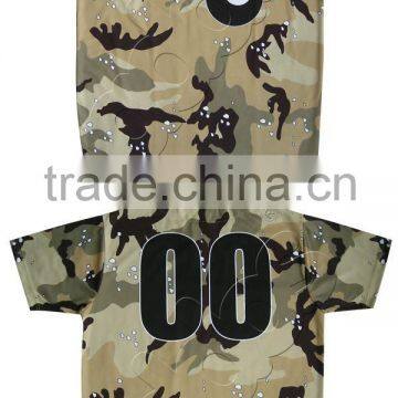 Digitally Sublimated Camouflage Design Baseball jersey Baseball top