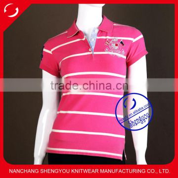 China factory custom polo t shirt design for ladies