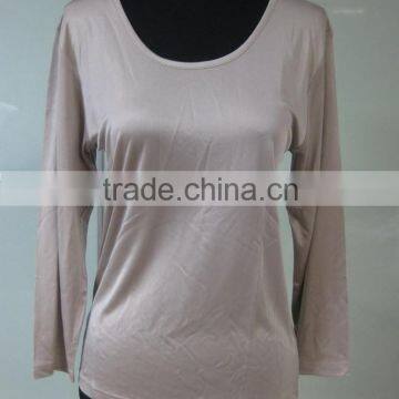 100% silk top long sleeves