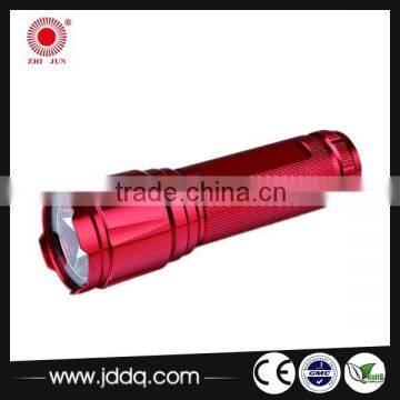 Red colour pocket torch rechargeable mini 3w battery led flashlight