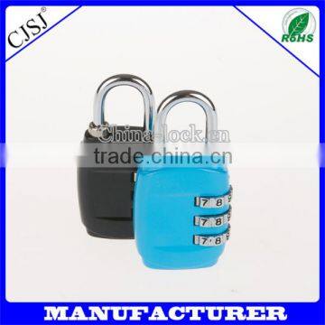 Yiwu Craft Lock Colorful design zinc alloy 3 digits combinaton lock