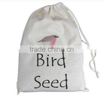 Cotton Fabric String Backpack Bag Gift With Logo Printing photo-2