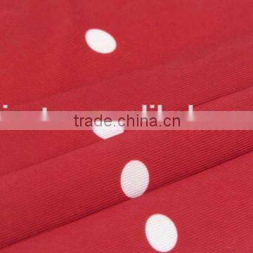 White Dot on Red Plain Pattern Polyester Spandex Ripstop Fabric photo-6