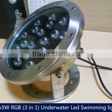 [High Quality] 18x3W RGB 3in 1 led underwater light, dmx or reometer control