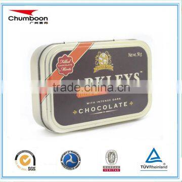 Rectangle Tin Box With Hinge and Embossing Mint Tin Can photo-2