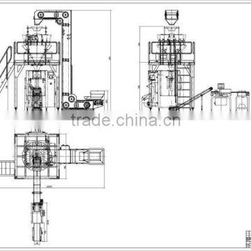 Food packaging machine production line, seeds, potato chips packing machine, strip packaging machine weighing detection system