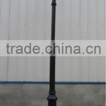 cast iron double-arm street lamp pole