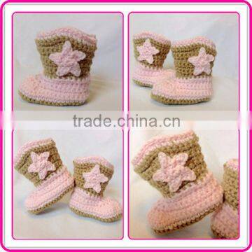 cheap soft knitted baby girls boots shoes