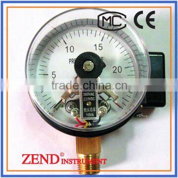 Electric contact pressure gauge diameter 6" unit Mbar unit psi low price but good quality