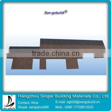 Brown wood color asphlat shingle in China