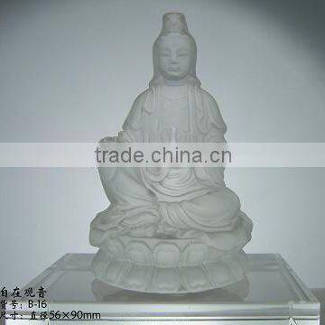 Crystal/Jade Transparent Female Jade Buddha Statue