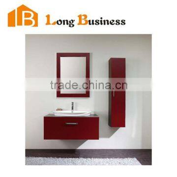 LB-JL2039 Modern red lacquer design hanging bathroom cabinet bathroom vanity                        
                                                Quality Choice