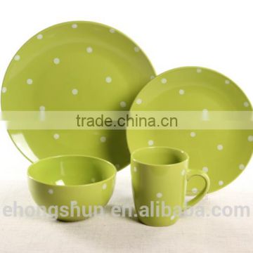 18pcs color glazed stoneware dinner set