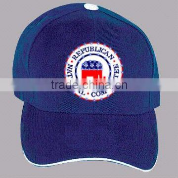 cheap&promotional blinking fiber optic blue embroidery cap with built-in led