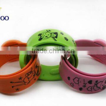 Eco-friendly lovely silicone mosquito bracelet bug repellent bracelets