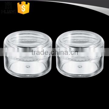 25ml good quality clear transparent plastic jar with lid