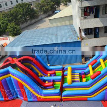 High quality cheap giant inflatable obstacle course for sale, outdoor obstacle slide course equipment