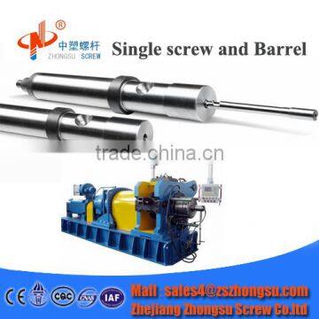 single extruder screw barrel made in zhongsu for plastic machine