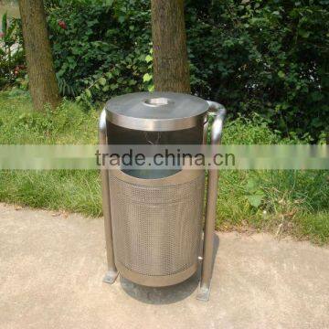 Stainless steel waste bin,304 stainless steel garden litter bin, stainless litter bin