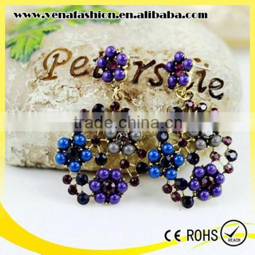 yiwu supplier hanging cheap plated gold plate earring