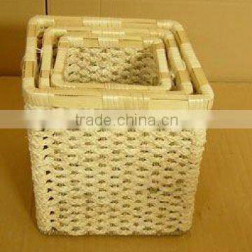 100% handmade willow laundry basket