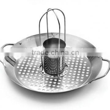 stainless steel beer can chicken roaster