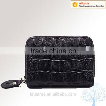 Knitted Leather Credit Card Holder in Soft Grain Leather High Quality Standard photo-3