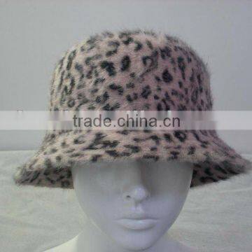 new design leopard rabbit hair winter hats