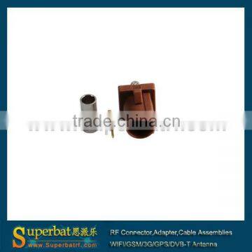 Fakra crimp Plug connector Brown /8011 TV2