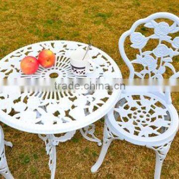 High quality outdoor metal bistro table and chair set/outdoor furnitur table chairs manufacturer