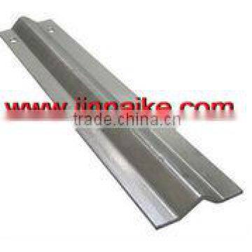 white galvanized metal sliding tracks
