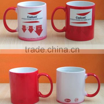 heat sensitive color change mug,custom colour changing ceramic mug