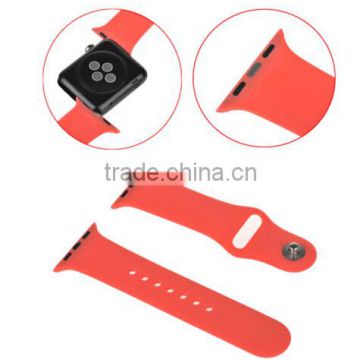 Silicone Watch Band Strap Bracelet Fitness Replacement Sport Wrist Straps With Connector Adatptor Adjustment Length For Iwatch