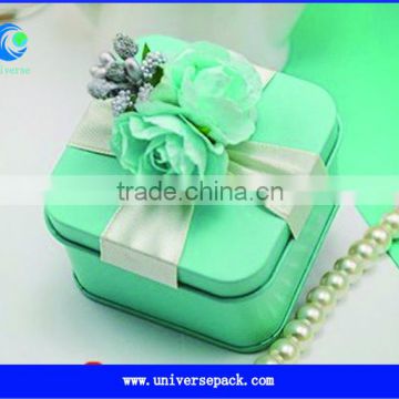 As For Packing Gift Box Iron Boxes With Bowknot Wholesale Nice Green Printed