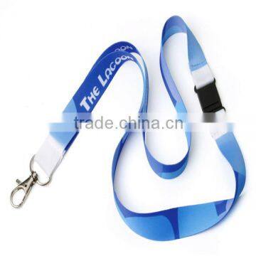 Light blue heat transfer printed promotional lanyard