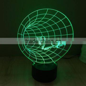 3D Optical Night Light Time Machine 7 RGB Light Colors 10 LEDs AA Battery or DC 5V Mixed Lot photo-6