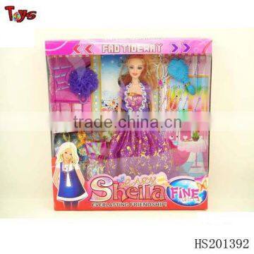 fashion girl with dress christmas doll