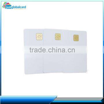 Iso 7816 cr80 pvc blank white sle4442 contact smart card