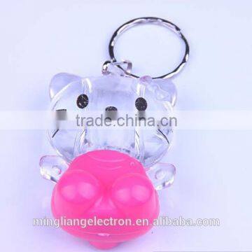 Cute cat shape led keychain light