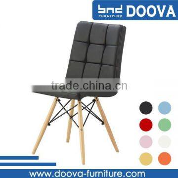 wholesale cheap high back wooden model pu dining chair