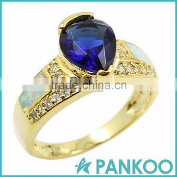 Factory Directly Deeply Blue Opal Sterling Silver Magic Ring ,wedding Ring