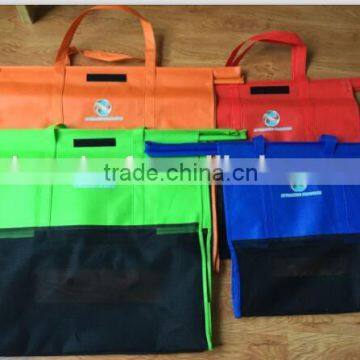 wholesale reusable foldable shopping trolley bag for supermarket