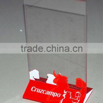 Cheap handmade acrylic table menu display holder