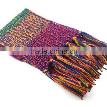 Top quality new colorful women Acrylic long shawl winter fashion neck wrap