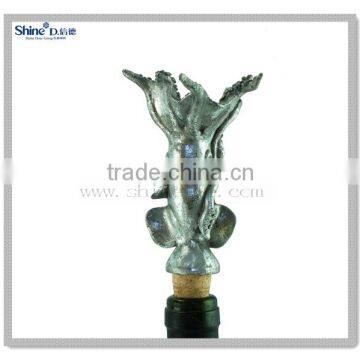 Silver Foil Lighted Seahorse Bottle Stopper/octopus Wine Bottle Stopper With Wooden Cork Make You Own Wine Bottle Stopper photo-4