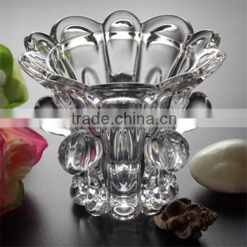 pure flower-shaped Crystal Vase for Home or Hotel decoration