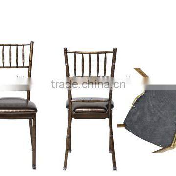 Factory price Aluminum/Iron Natalie chair, Metal Ballroom Chair, Weave back chair