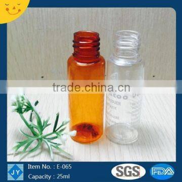 25ml 1oz Clear Round Plastic Eye Drop Bottle Perfume Bottle Essential Oil Bottle