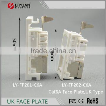 LY-FP202-C6A STP Cat6A Module UK type FACE PLATE